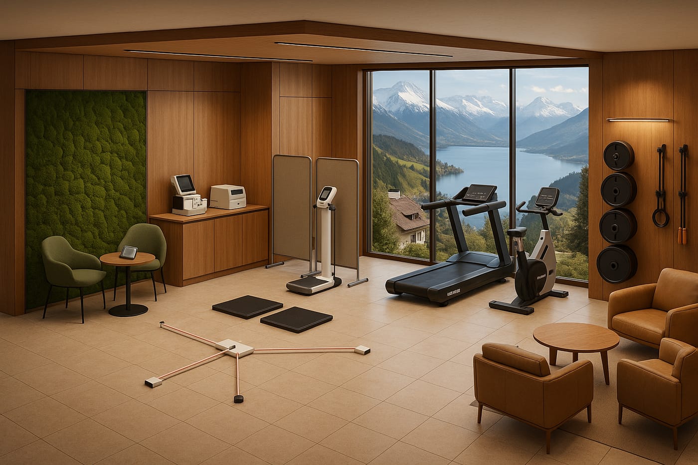 Modern residential property development featuring wellness-focused architectural design with integrated health amenities and longevity infrastructure